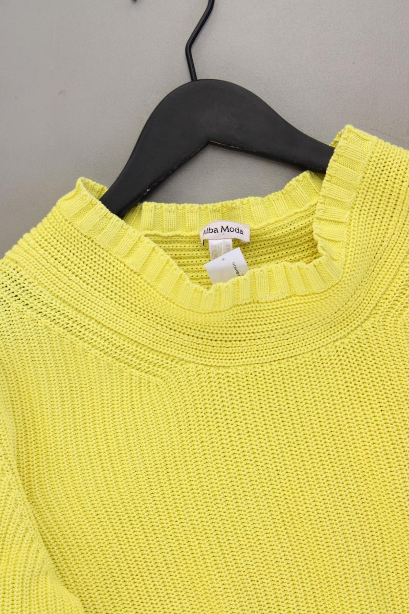Alba Moda Grobstrickpullover Gr. 44 gelb aus Baumwolle