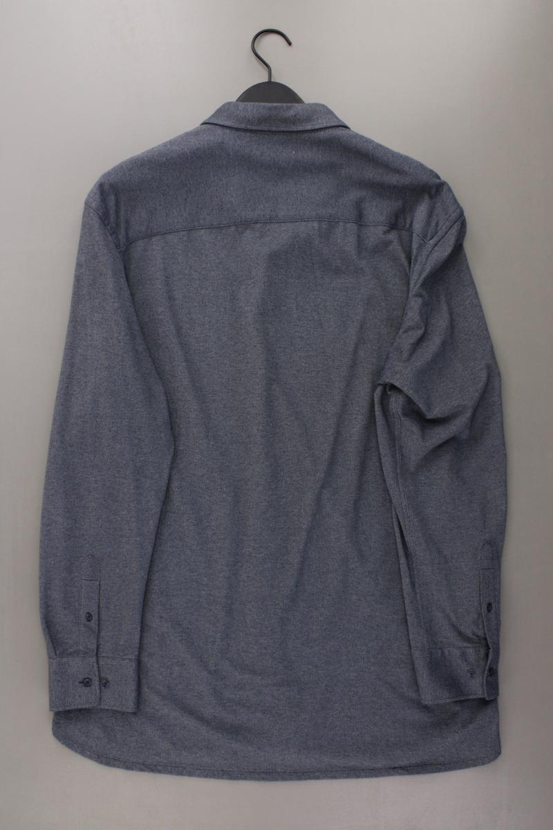 Dunmore Langarmhemd für Herren Gr. XL neuwertig grau aus Baumwolle