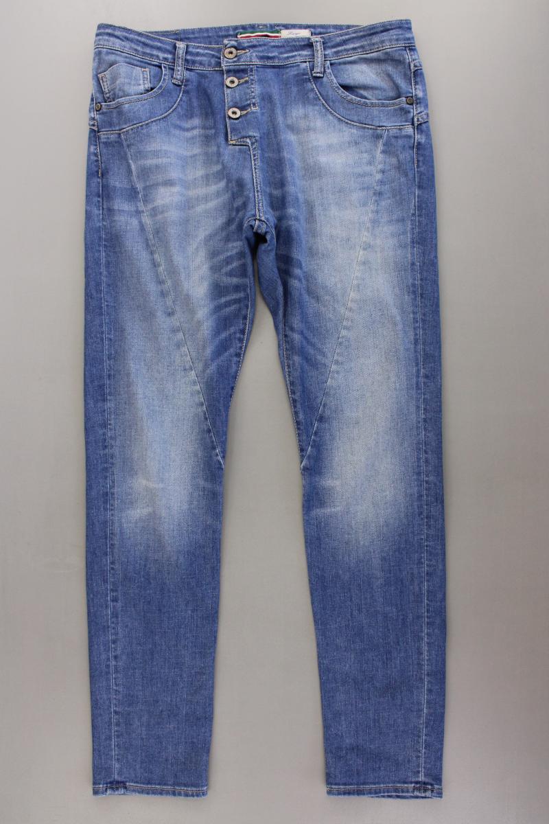Please Straight Jeans Gr. L blau aus Baumwolle