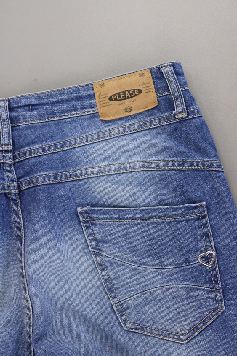 Please Straight Jeans Gr. L blau aus Baumwolle