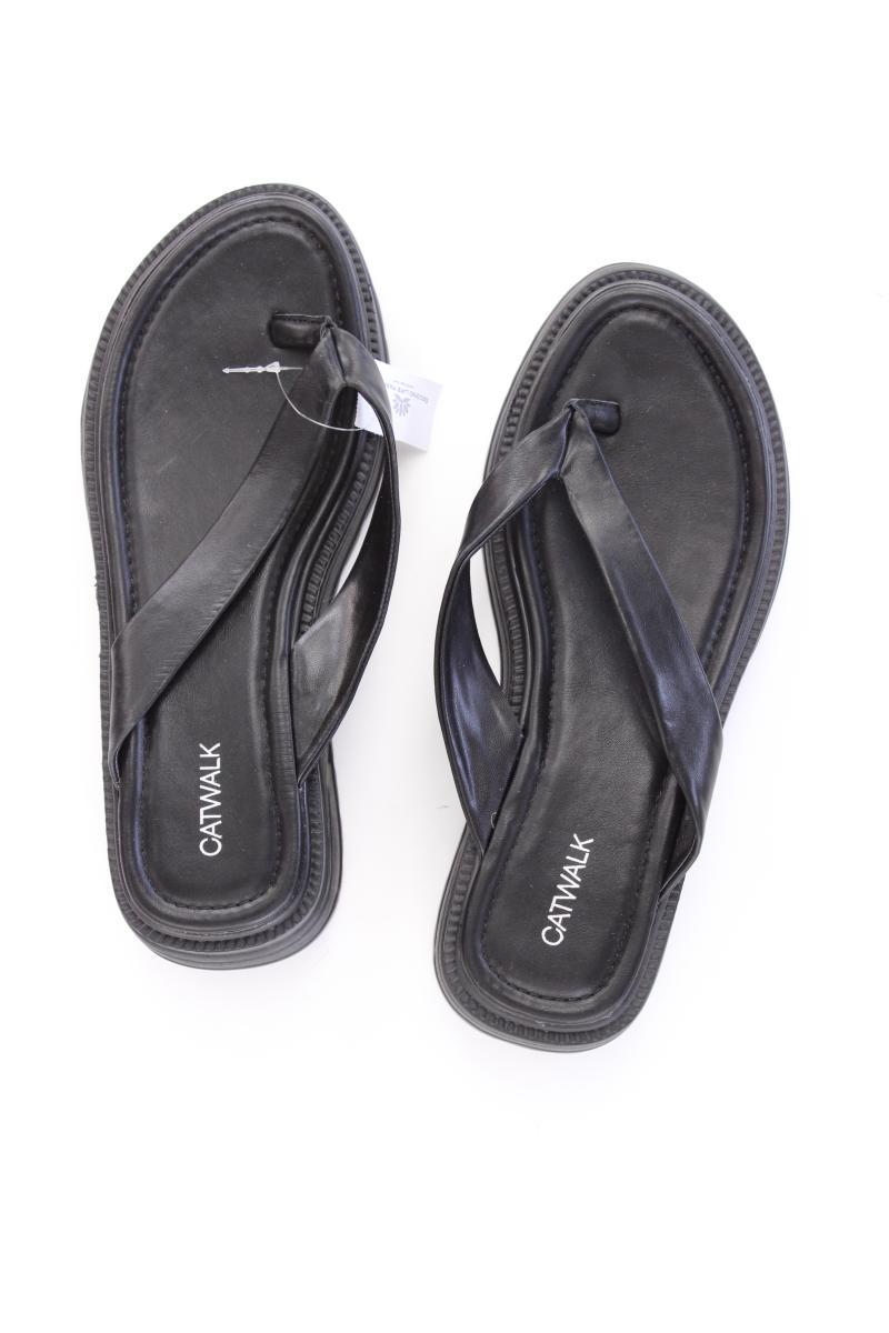 Catwalk Sandalen Gr. 40 schwarz aus Kunstleder