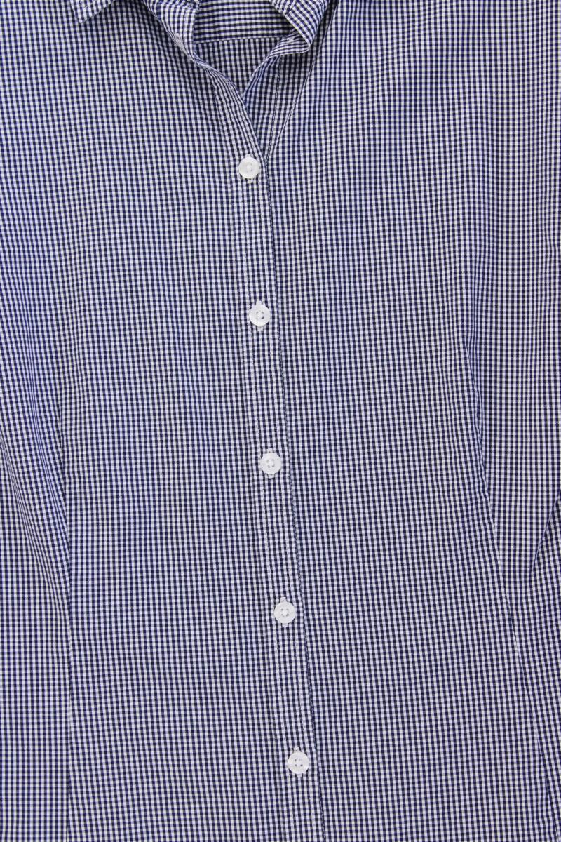 Montego Karobluse Gr. 46 kariert Kurzarm blau