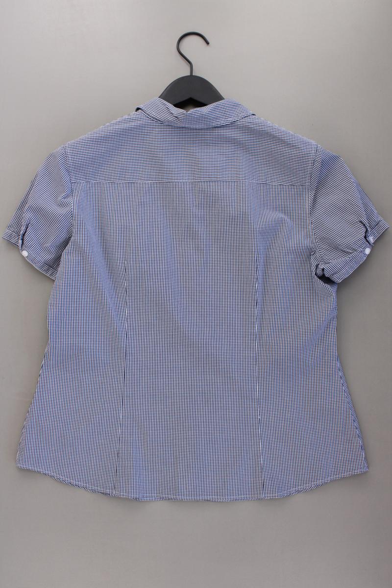 Montego Karobluse Gr. 46 kariert Kurzarm blau