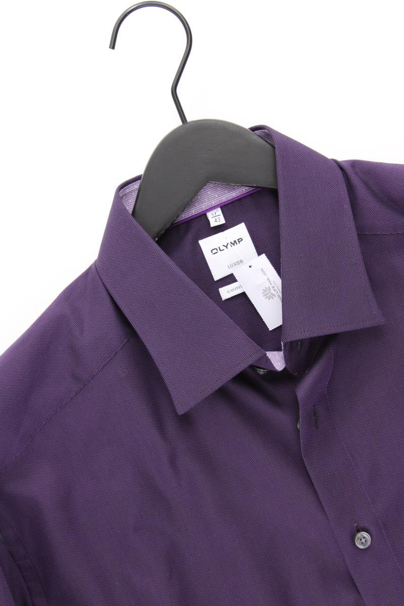 Olymp Langarmhemd für Herren Gr. Hemdgröße 43 lila aus Baumwolle