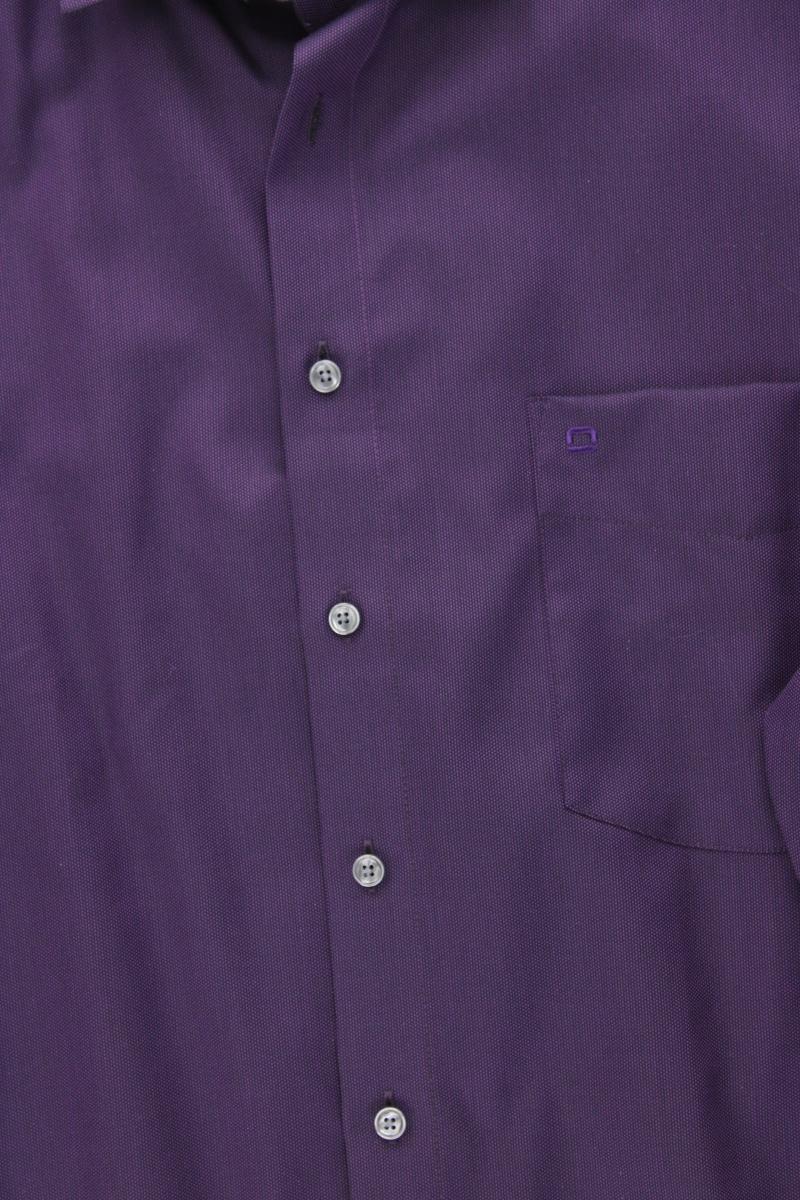 Olymp Langarmhemd für Herren Gr. Hemdgröße 43 lila aus Baumwolle