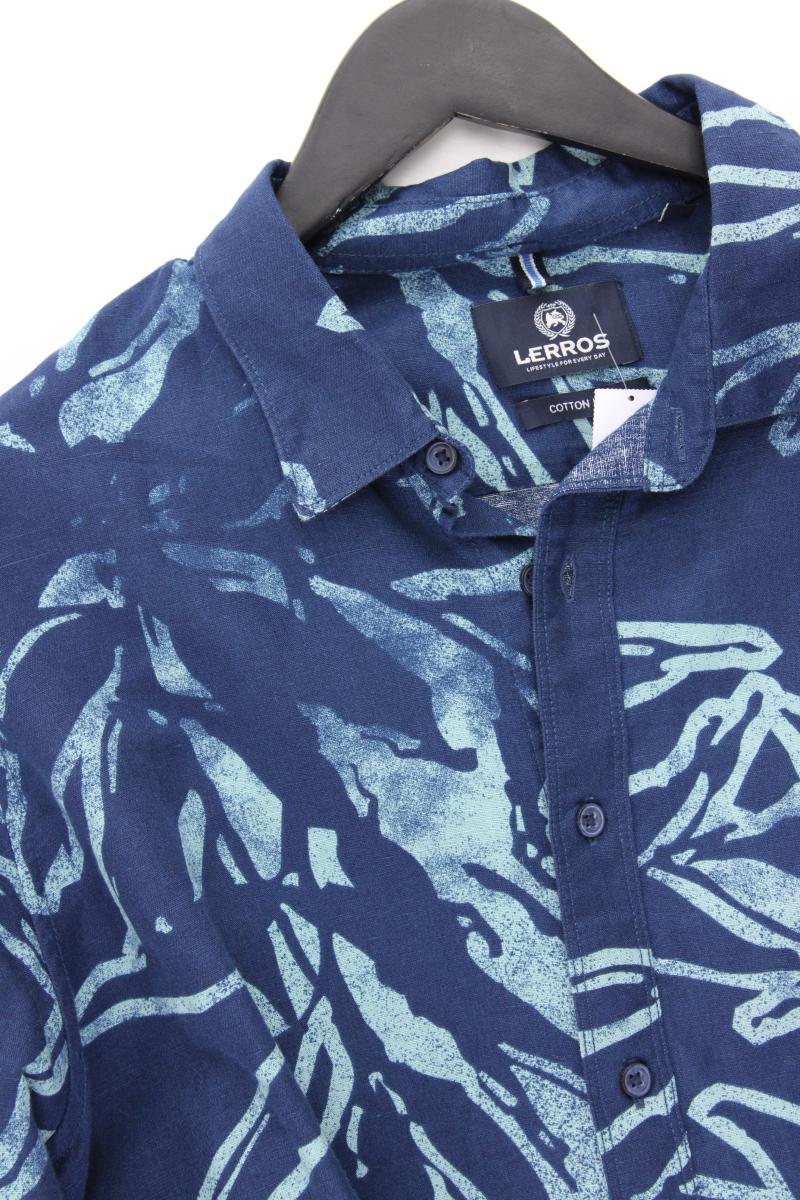Lerros Leinenhemd für Herren Gr. XXL Langarm blau