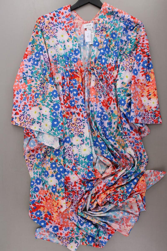 Vila Kimono Kleid Gr. OneSize mit Blumenmuster neuwertig 3/4 Ärmel mehrfarbig