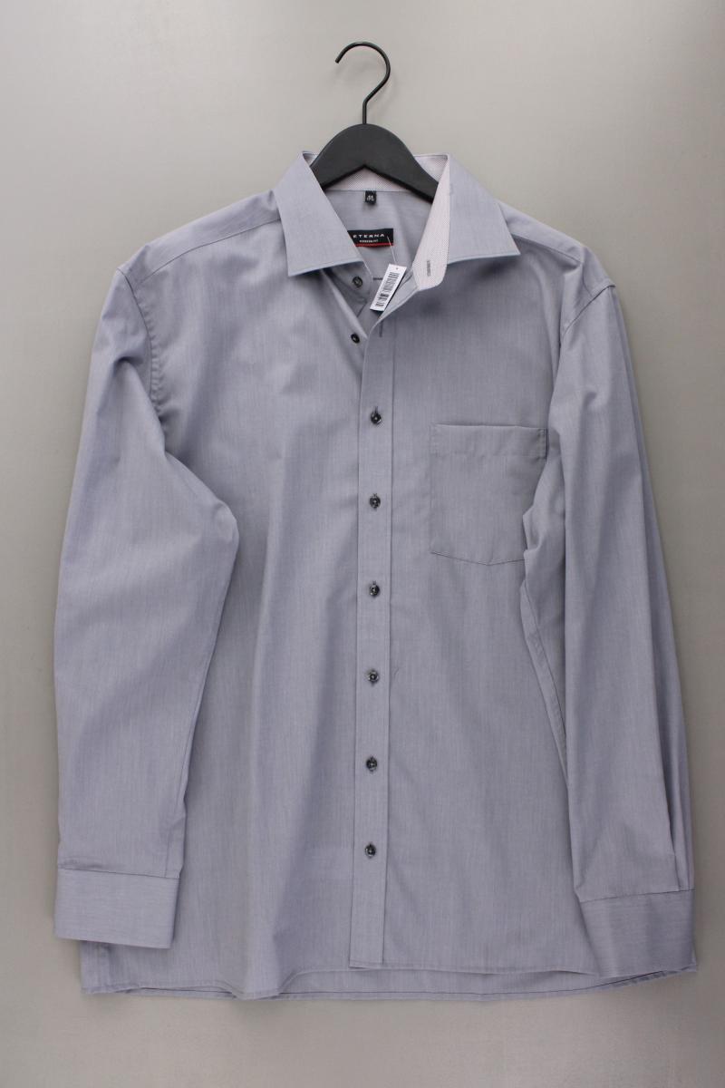 Eterna Langarmhemd für Herren Gr. Hemdgröße 44 grau aus Baumwolle