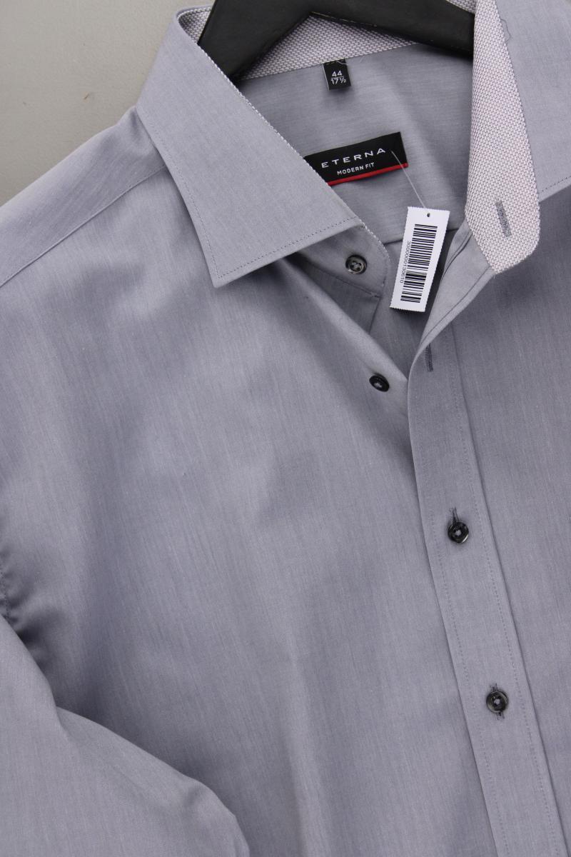 Eterna Langarmhemd für Herren Gr. Hemdgröße 44 grau aus Baumwolle