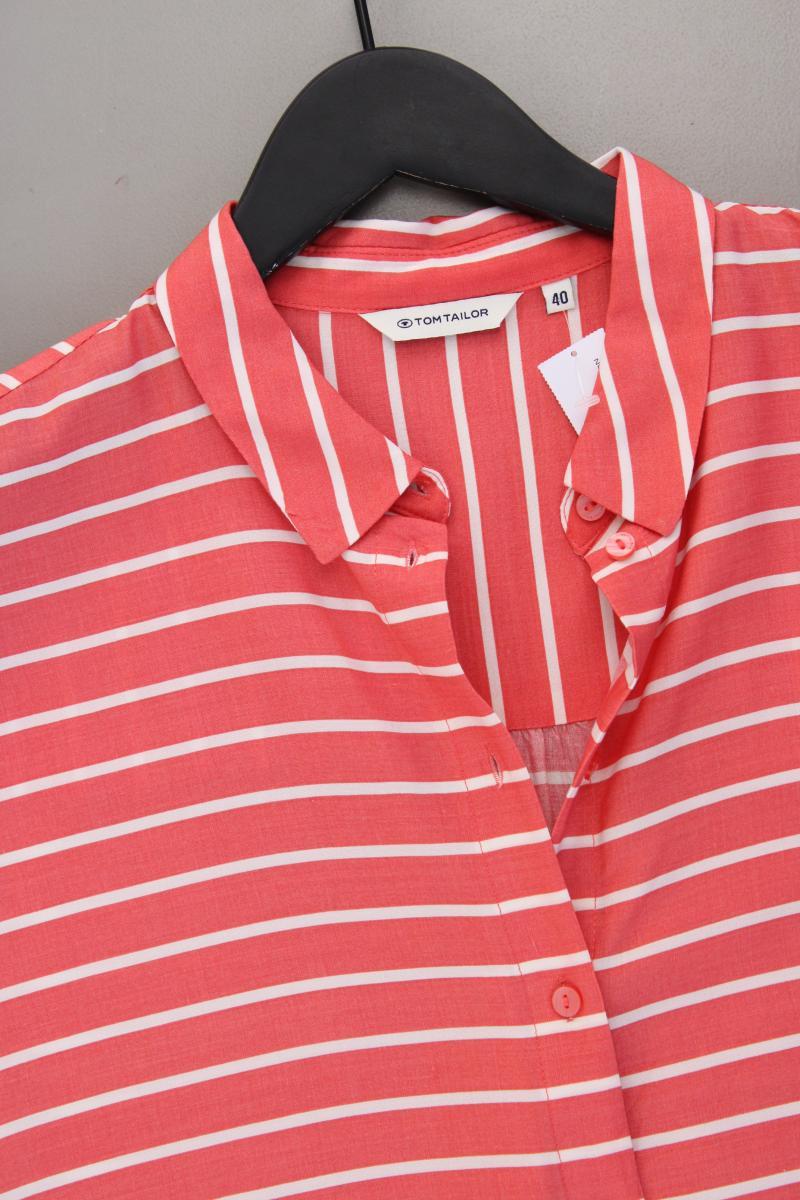Tom Tailor Kurzarmbluse Gr. 40 gestreift rot