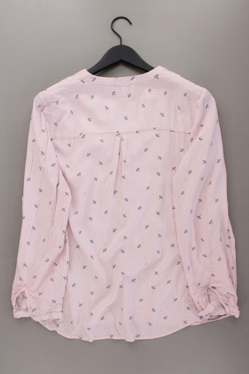 Esprit Bluse mit Regenschirmmuster Gr. 44 Langarm rosa aus Viskose