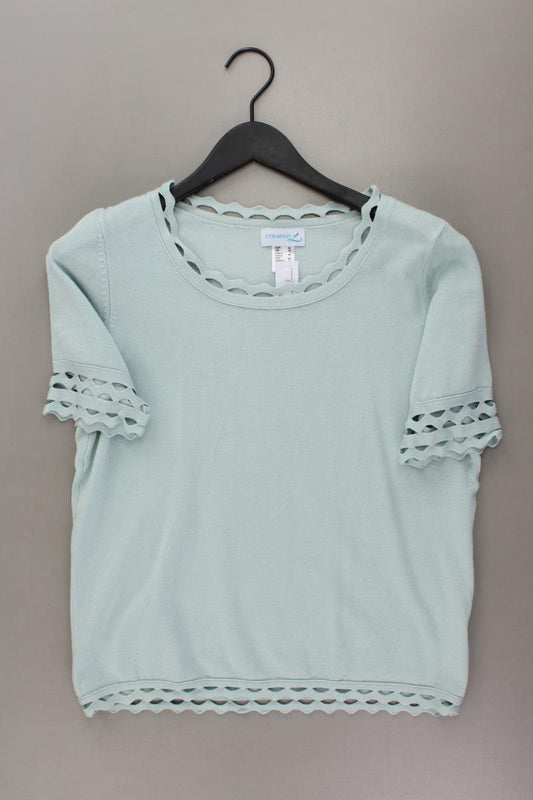 Création L. Shirt Gr. 42 Kurzarm blau aus Viskose