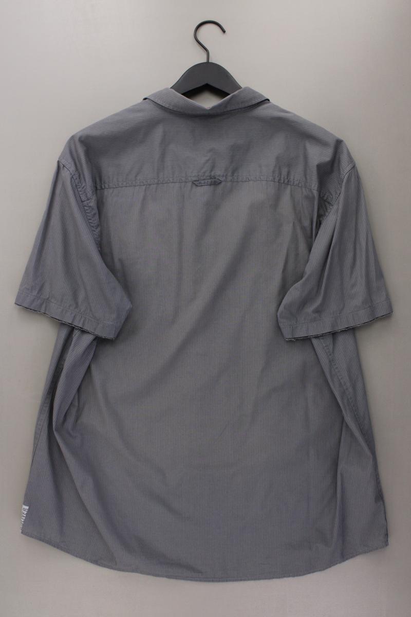 s.Oliver Kurzarmhemd für Herren Gr. XXL grau aus Baumwolle