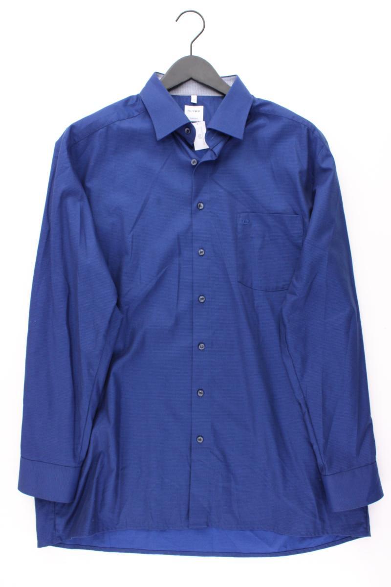 Olymp Langarmhemd für Herren Gr. Hemdgröße 43 blau aus Baumwolle