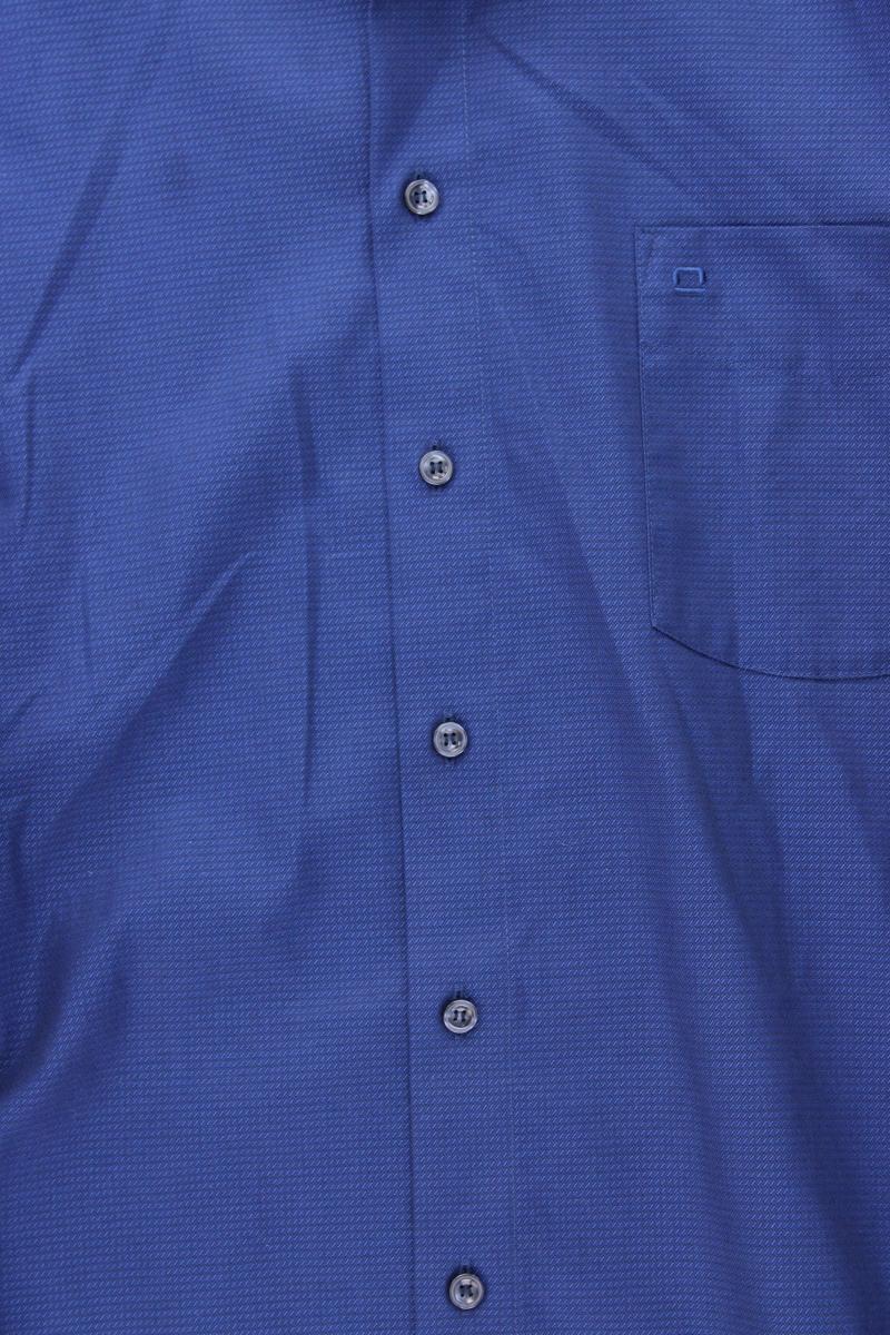 Olymp Langarmhemd für Herren Gr. Hemdgröße 43 blau aus Baumwolle