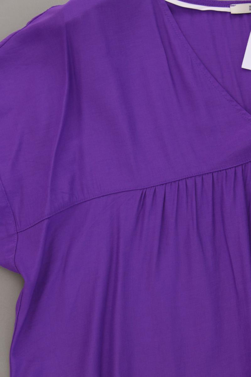 Esprit Kurzarmbluse Gr. 42 lila aus Viskose