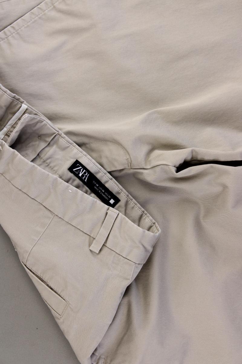 Zara Chinohose für Herren Gr. UK 38 (S) creme aus Baumwolle