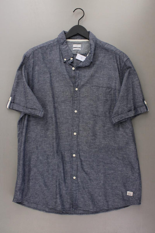 Esprit Kurzarmhemd für Herren Gr. XXL blau aus Baumwolle