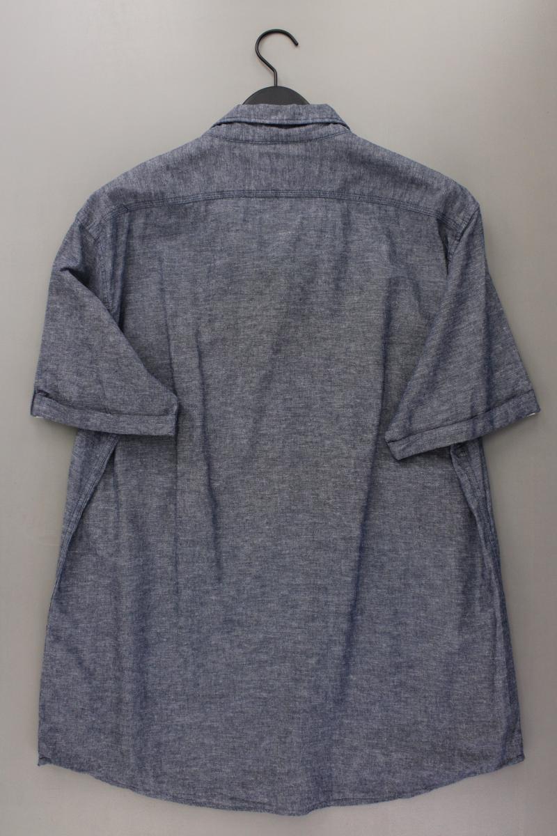 Esprit Kurzarmhemd für Herren Gr. XXL blau aus Baumwolle