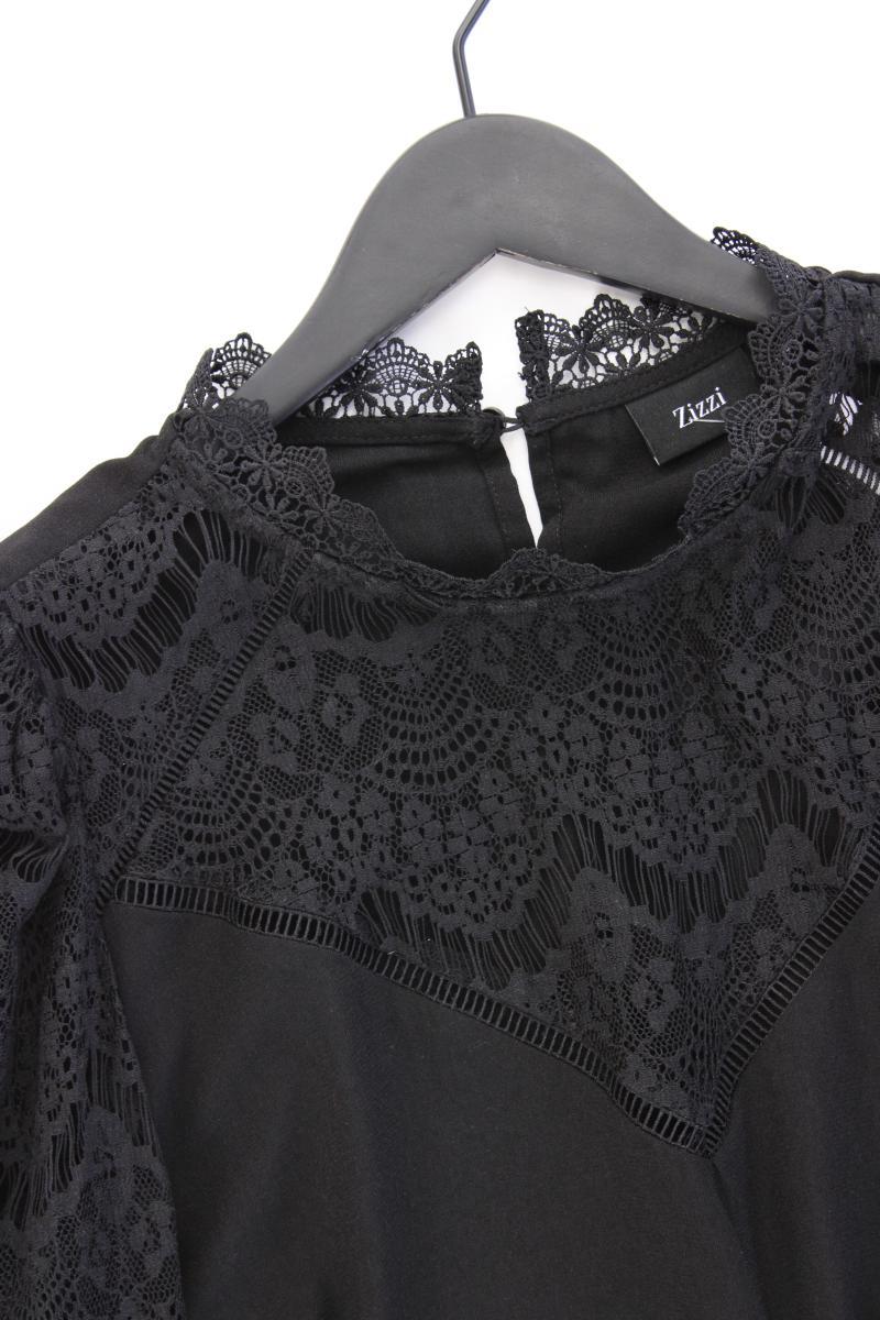 Zizzi Langarmbluse Gr. 42/44 schwarz aus Polyester