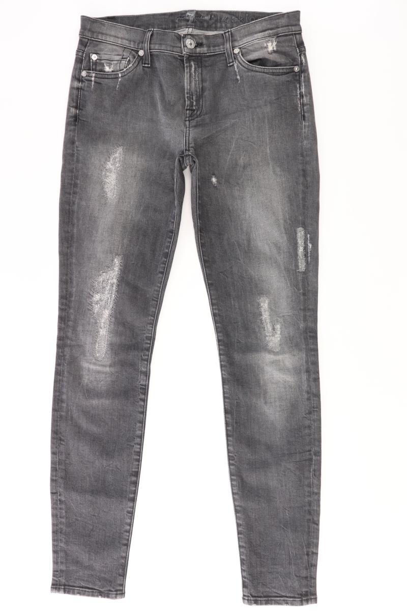For All 7 mankind Skinny Jeans Gr. W27 grau aus Baumwolle