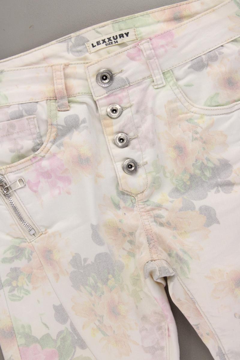 LEXXURY Hose Gr. 34 mit Blumenmuster mehrfarbig