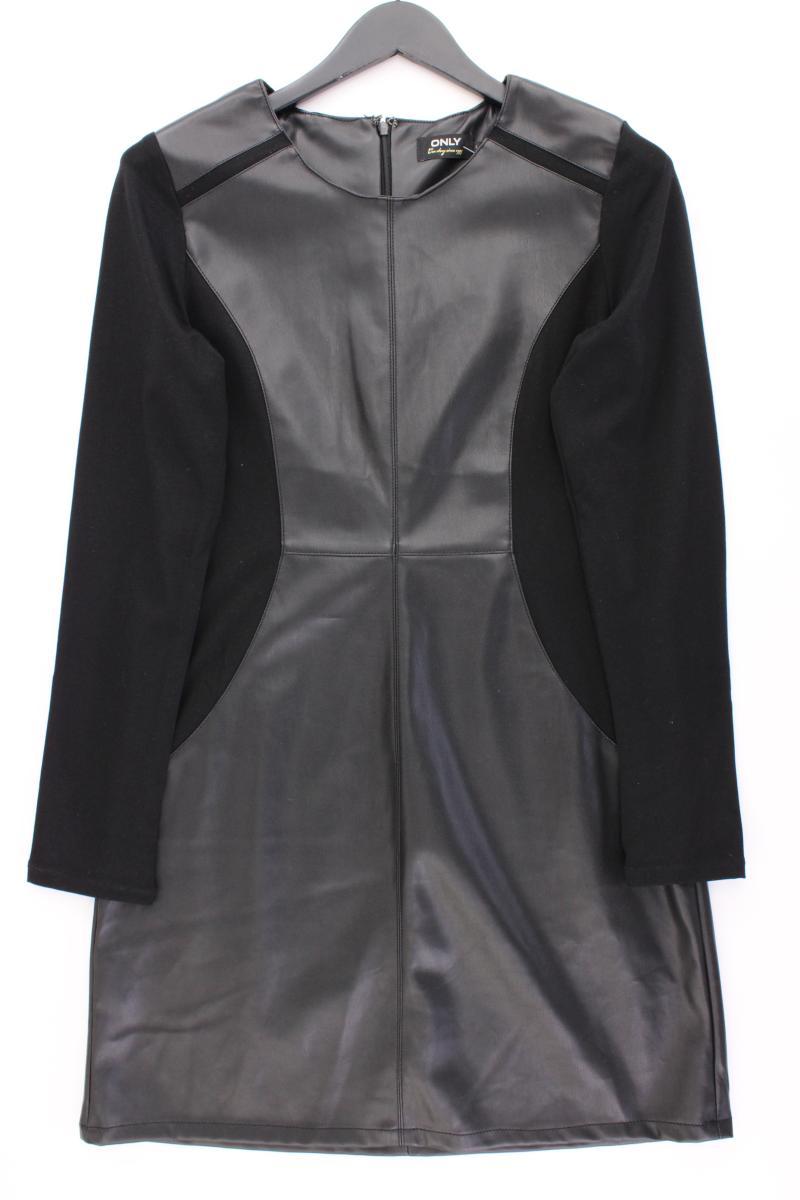Only Kunstlederkleid Gr. L Langarm schwarz aus Polyester