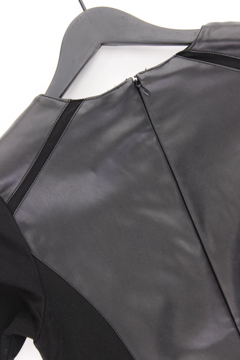 Only Kunstlederkleid Gr. L Langarm schwarz aus Polyester
