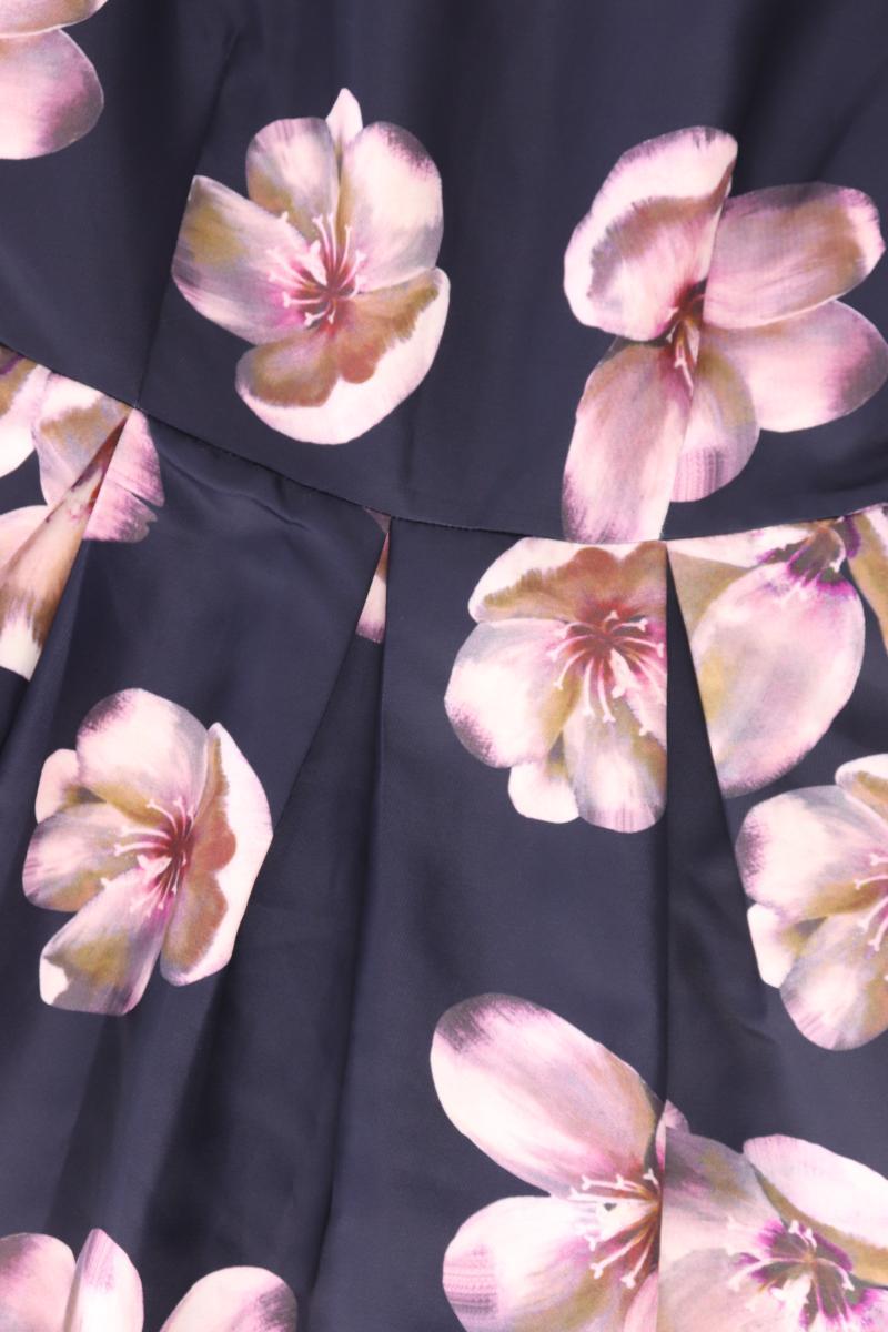 Smashed Lemons Etuikleid Gr. 40 mit Blumenmuster Ärmellos blau aus Polyester