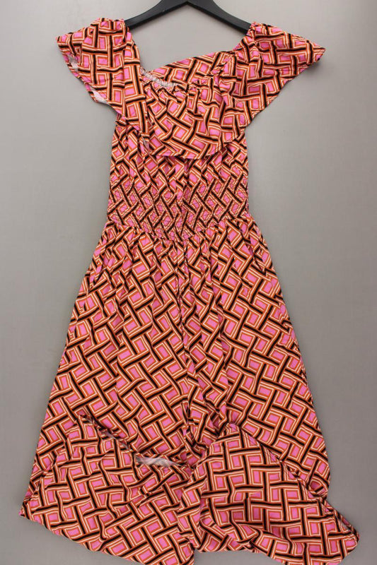 Langer Jumpsuit Gr. S geometrisches Muster mit Carmen-Ausschnitt mehrfarbig