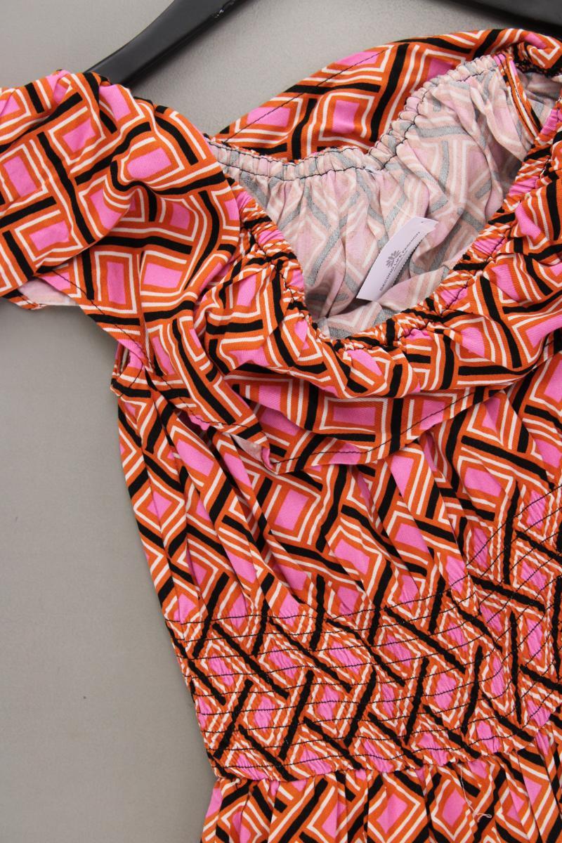 Langer Jumpsuit Gr. S geometrisches Muster mit Carmen-Ausschnitt mehrfarbig