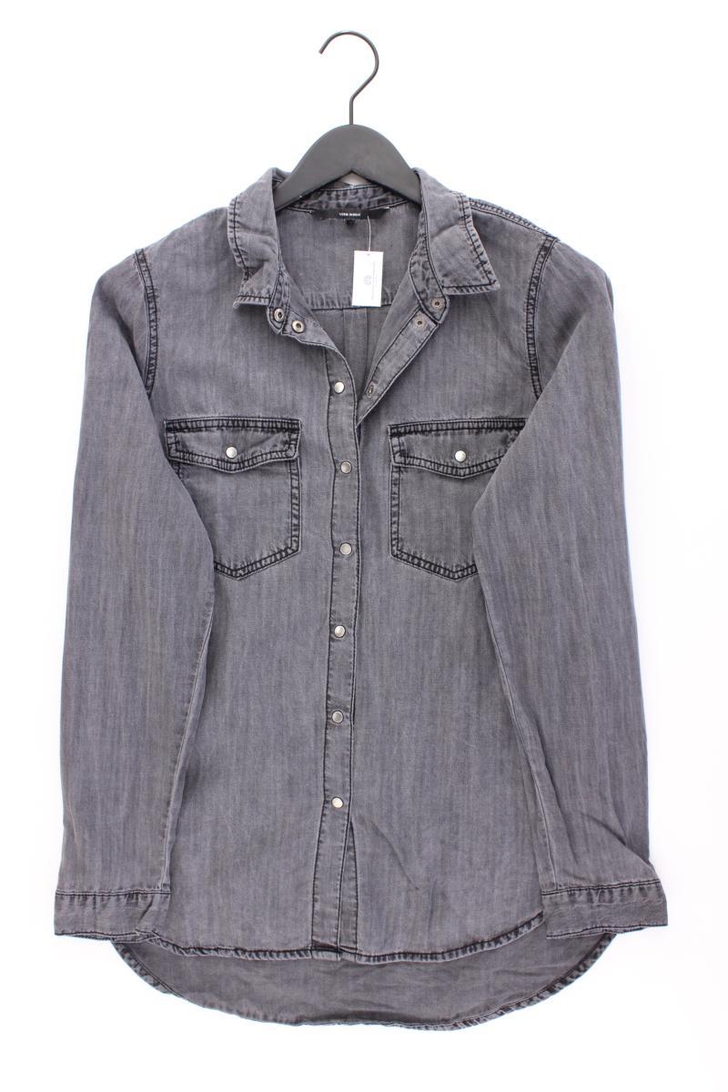 Vero Moda Jeansbluse Gr. L Langarm grau aus Lyocell