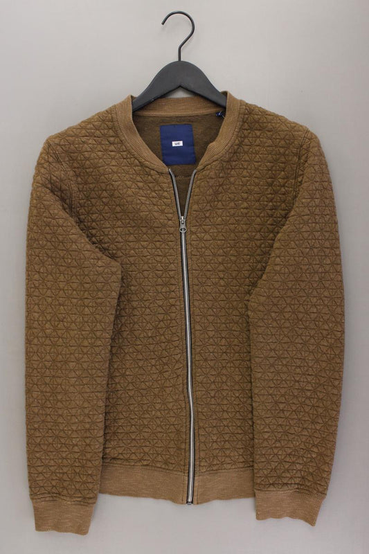 WE Fashion Classic Strickjacke für Herren Gr. M Langarm olivgrün aus Baumwolle