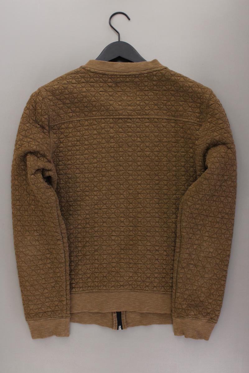 WE Fashion Classic Strickjacke für Herren Gr. M Langarm olivgrün aus Baumwolle