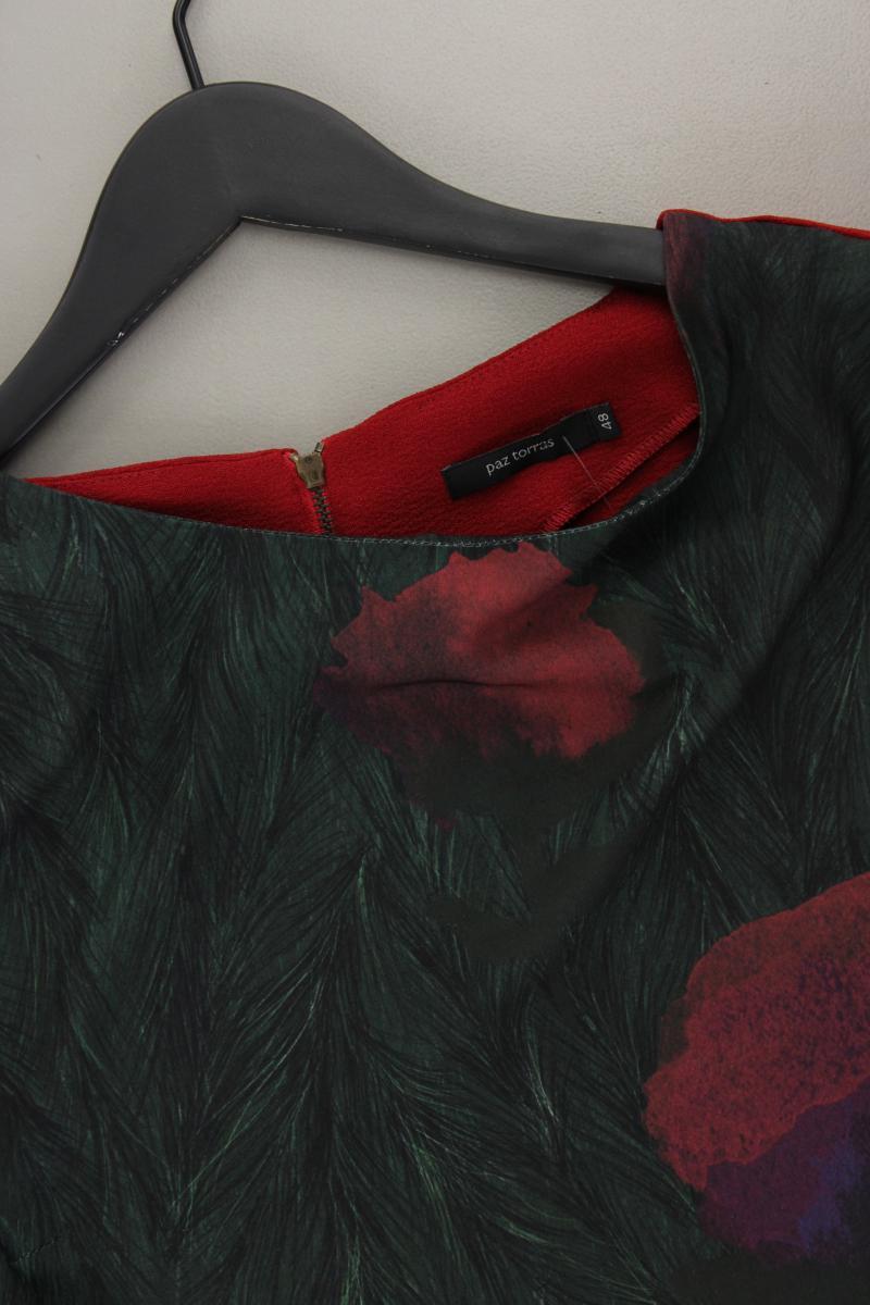 Paz Torras Classic Bluse Gr. 48 3/4 Ärmel olivgrün aus Polyester