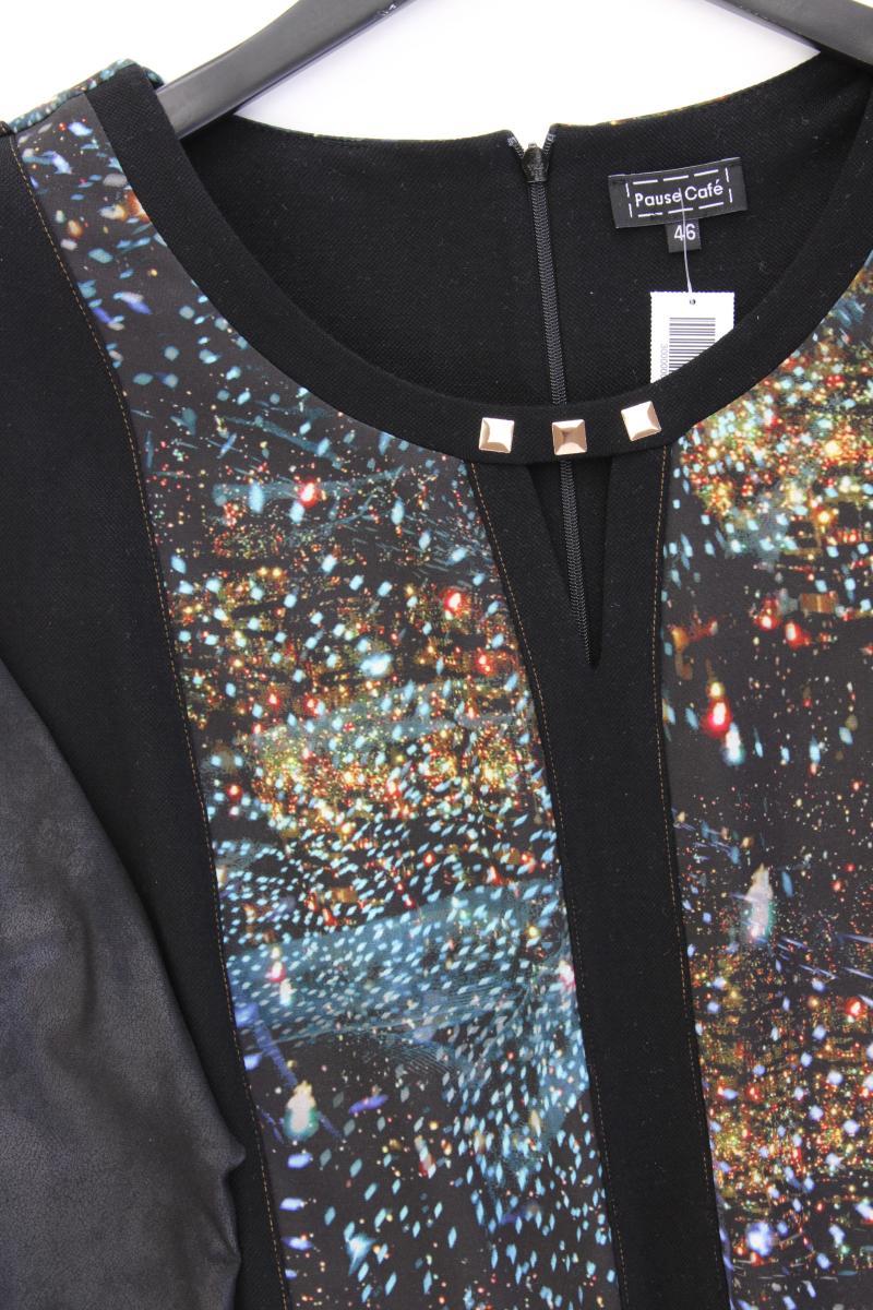 Pause Cafe Langarmkleid Gr. 46 schwarz aus Viskose