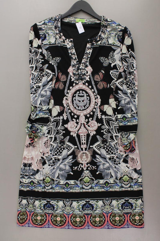 K Design Midikleid Gr. XL 3/4 Ärmel mehrfarbig aus Polyester