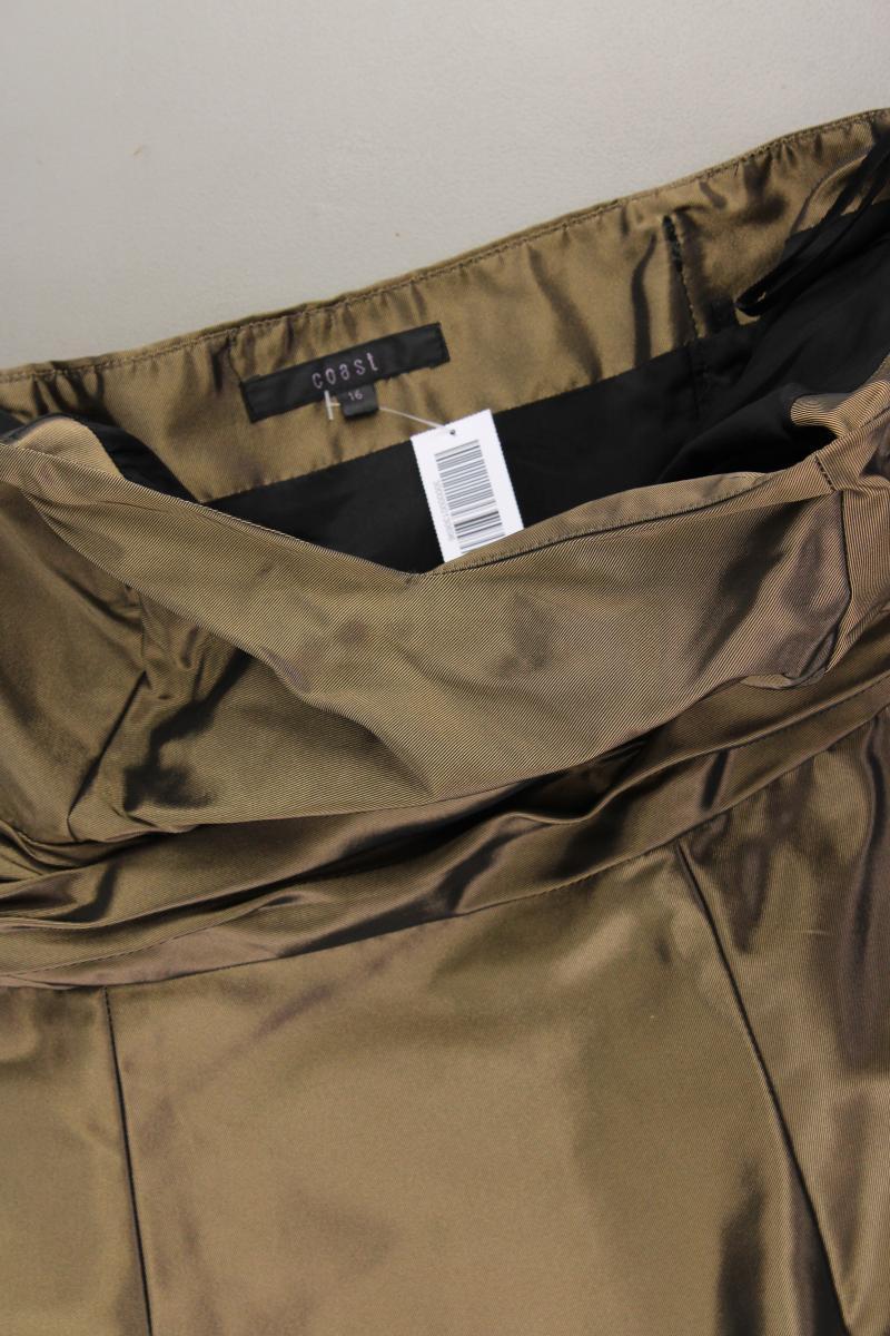 Coast Bandeaukleid Gr. UK 16 (L) Ärmellos gold aus Polyester