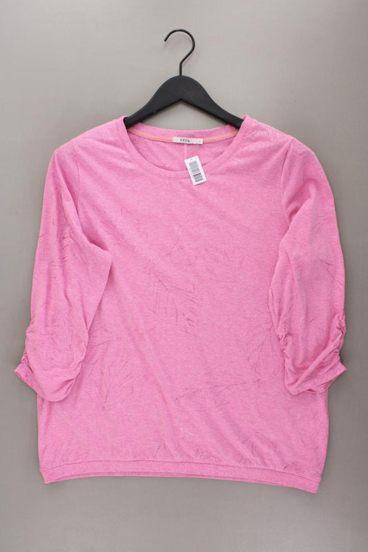 Cecil Classic Shirt Gr. L 3/4 Ärmel pink aus Polyester
