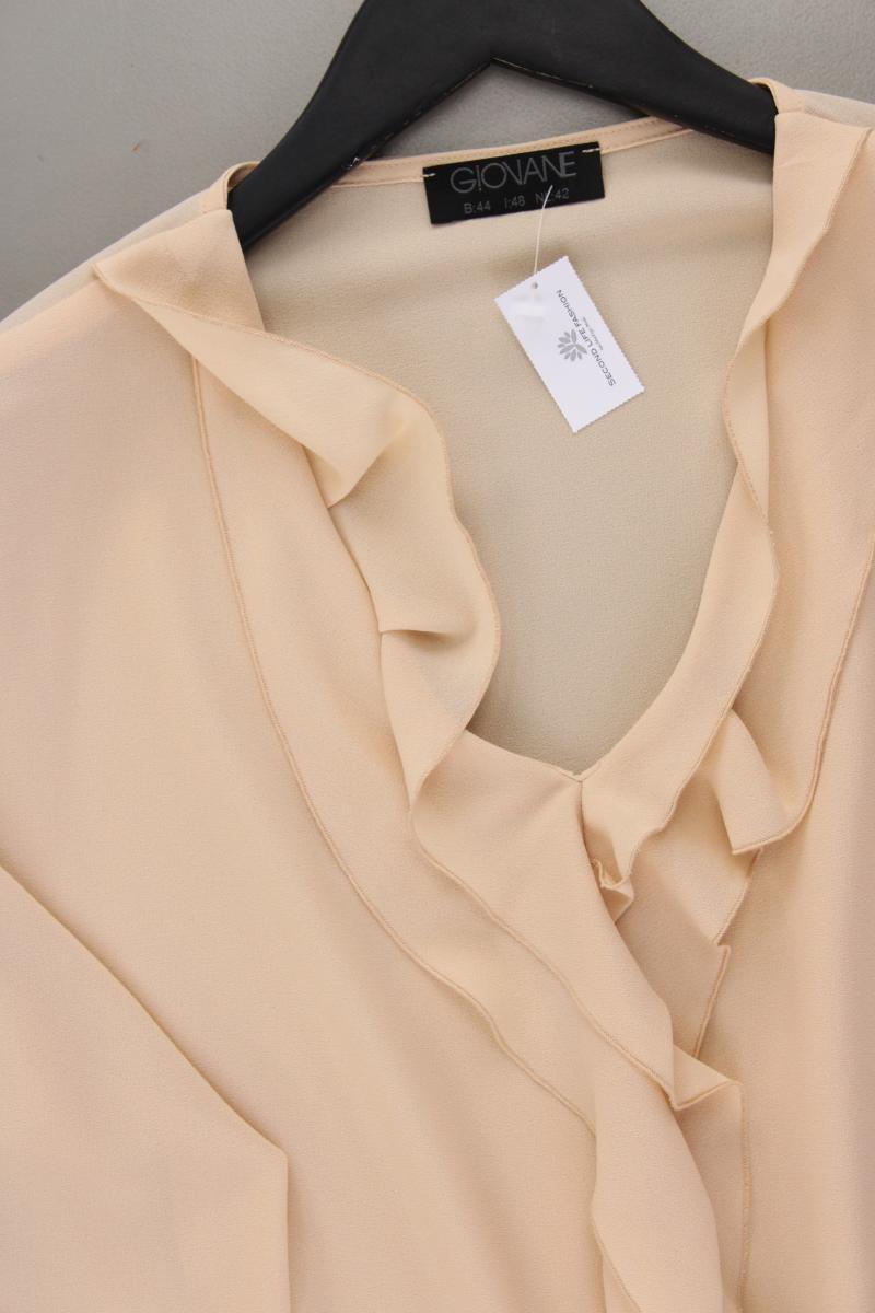 Giovane Bluse Gr. 42 neuwertig 3/4 Ärmel creme aus Polyester