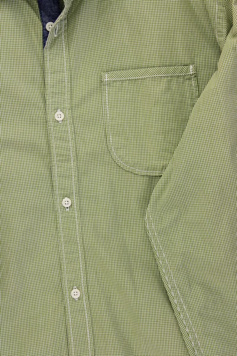 s.Oliver Karohemd für Herren Gr. L kariert Langarm grün aus Baumwolle