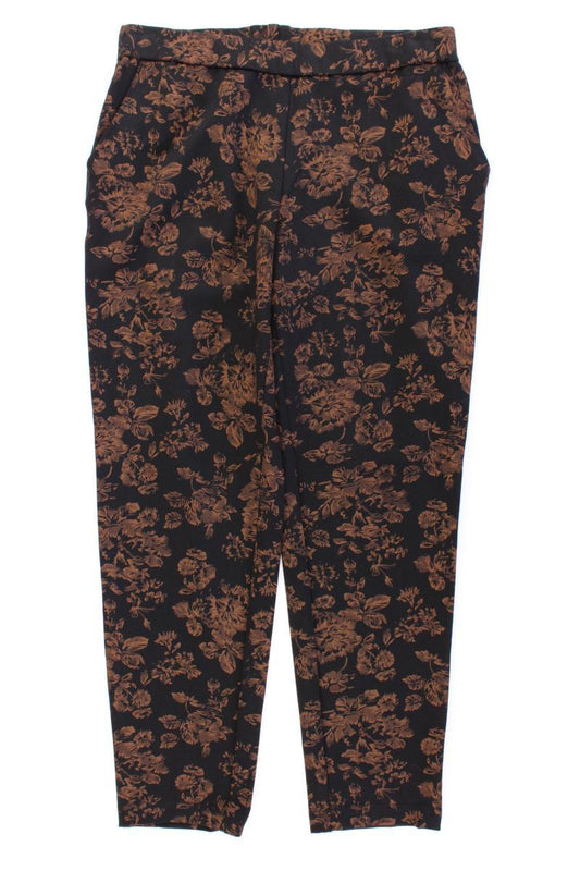 Piero Moretti Stretchhose Gr. IT 50 (XL) mit Blumenmuster neuwertig schwarz