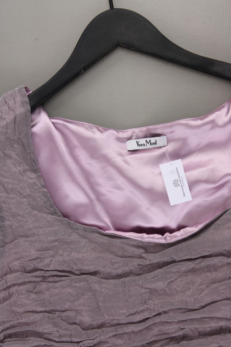 Vera Mont Slim Top Gr. 46 lila aus Metallfaser