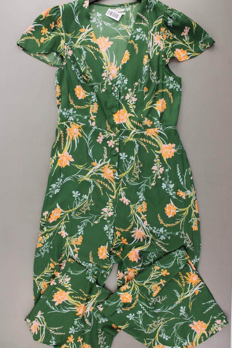 Urban Outfitters Langer Jumpsuit Gr. L mit Blumenmuster grün aus Polyester