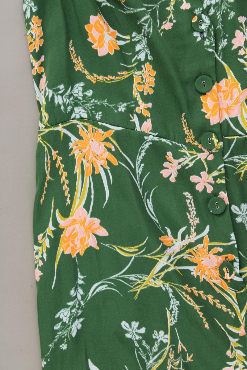 Urban Outfitters Langer Jumpsuit Gr. L mit Blumenmuster grün aus Polyester