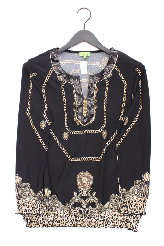 K Design Longsleeve-Shirt Gr. L neuwertig Langarm schwarz aus Polyester