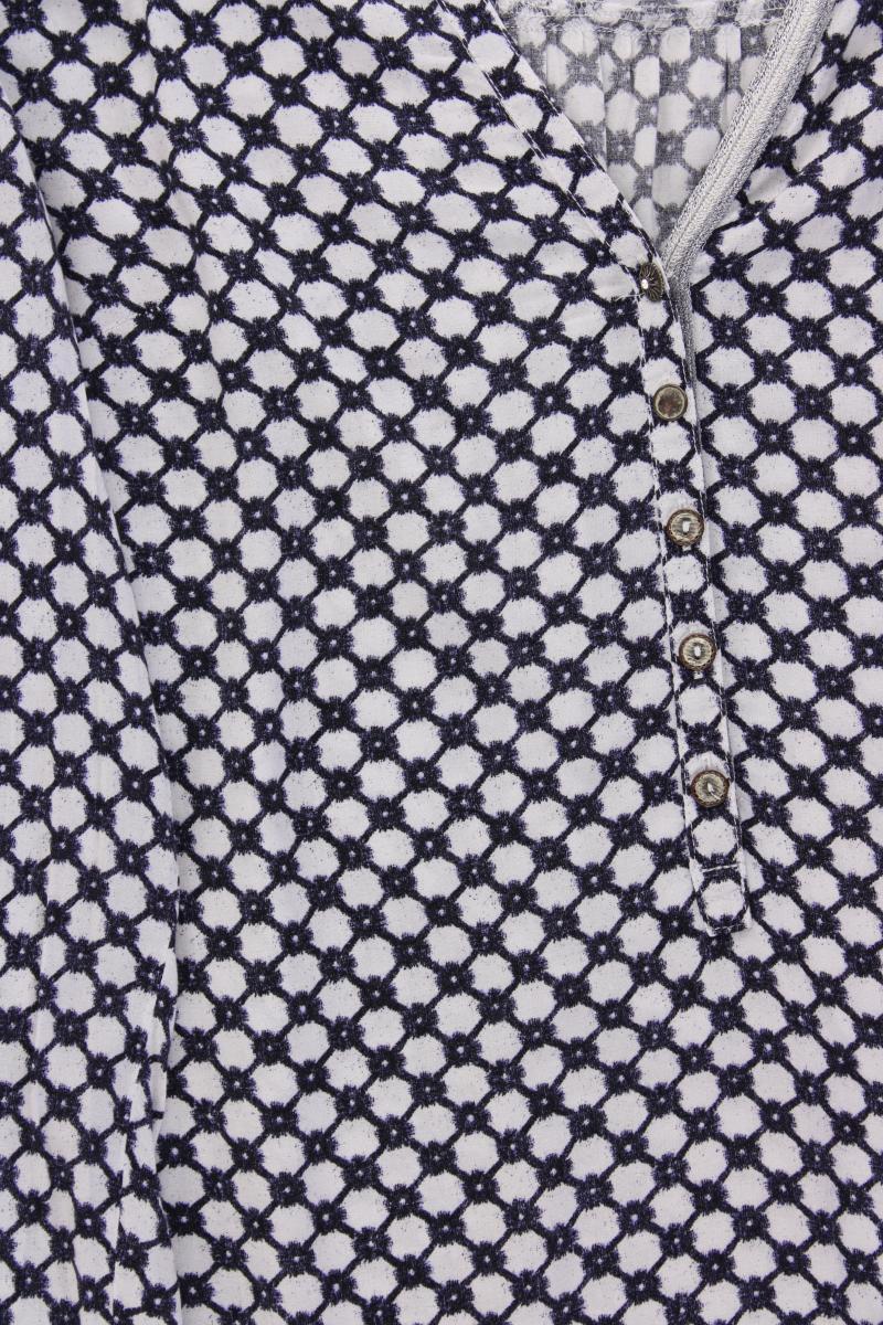 Cartoon Langarmbluse Gr. 38 geometrisches Muster mehrfarbig