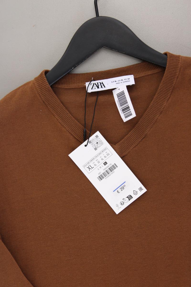 Zara Feinstrickpullover Gr. XL neu mit Etikett Neupreis: 29,95€! braun