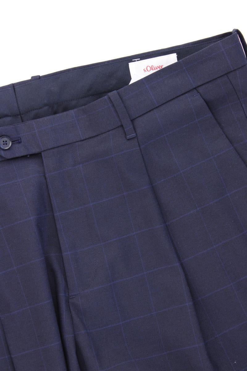 s.Oliver Anzughose für Herren Gr. 54 blau aus Polyester