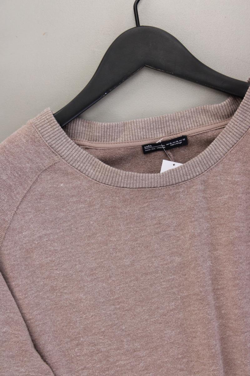 Zara Langarmpullover Gr. XL braun aus Polyester